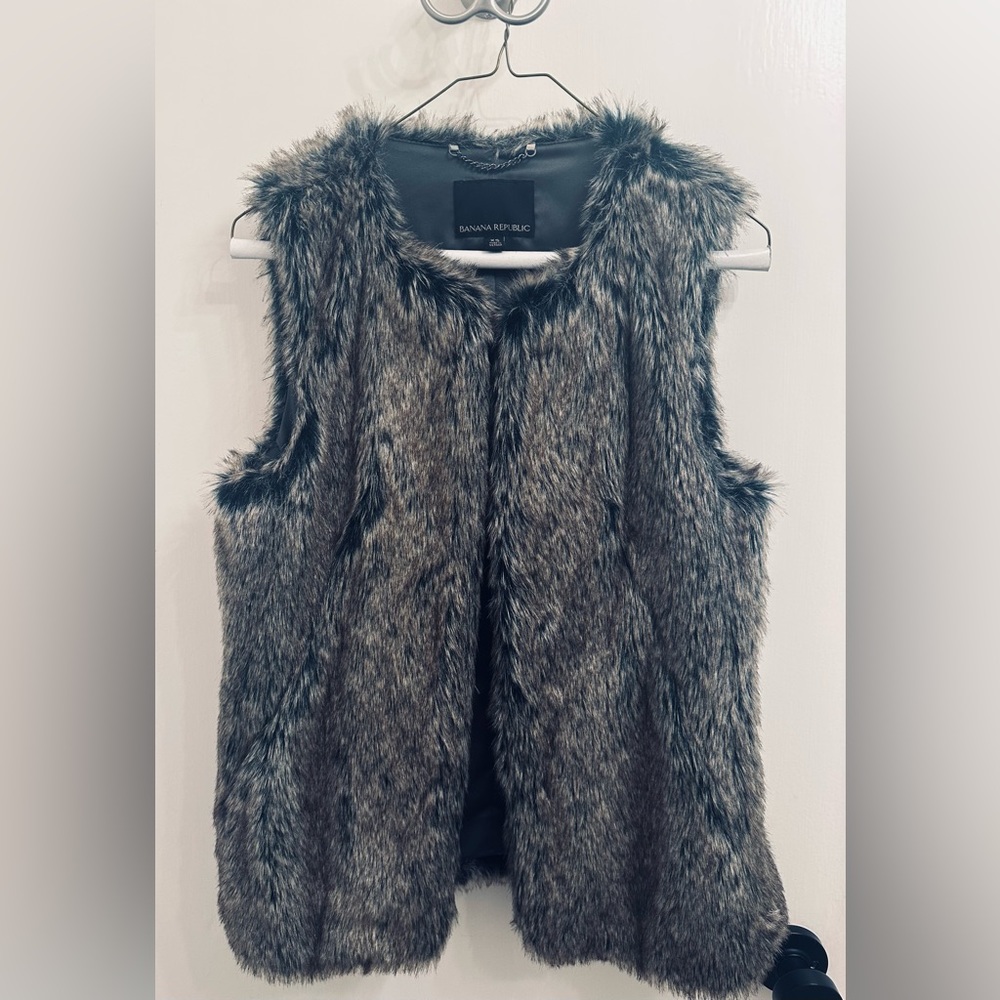 Banana Republic Faux Fur Vest